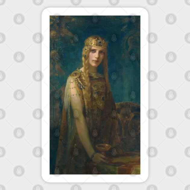 Irish Princess Isolde, Gaston Bussiere, 1911 Sticker by immortalpeaches